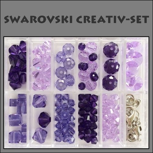 Swarovski-Perlen CREATIV-SET Violett-Lila