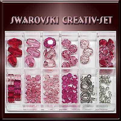 Swarovski-Perlen CREATIV - SET Rosa-Rot