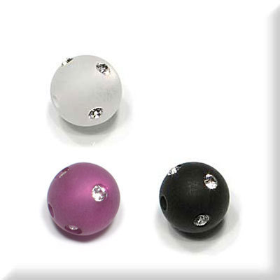 Polaris Perlen mit Strass, 10 mm