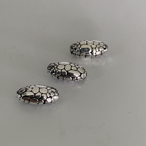 Perlen oval, 925 Silber, 13,5 mm