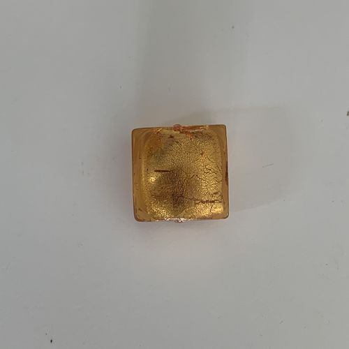 Murano Quadrat Goldschimmer, 14 mm